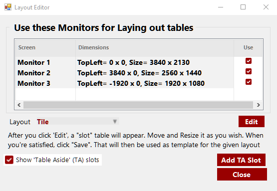 Table Control - Edit - TableNinja 2