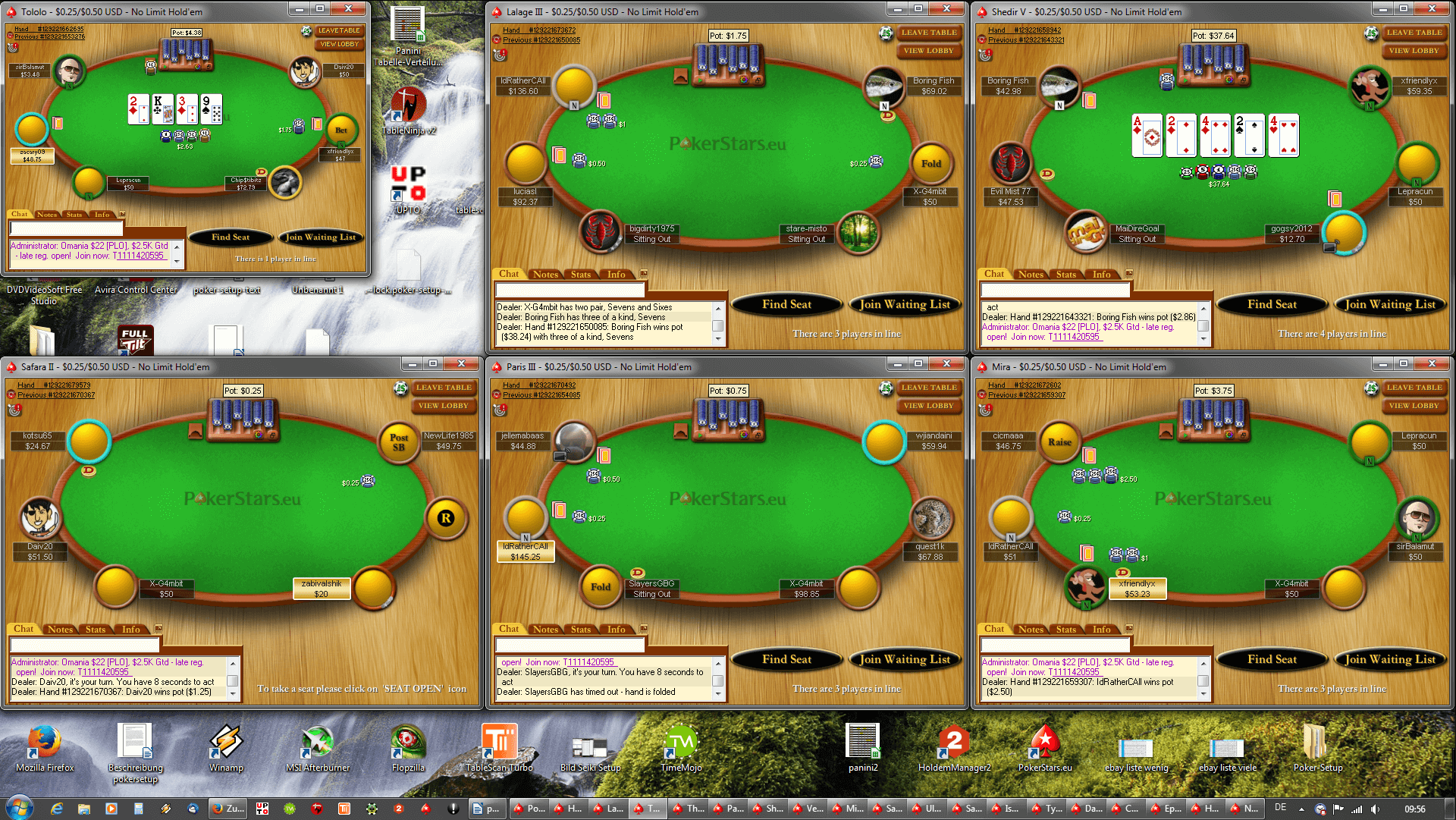 Tischanordnung Poker - FullHD(3x2)