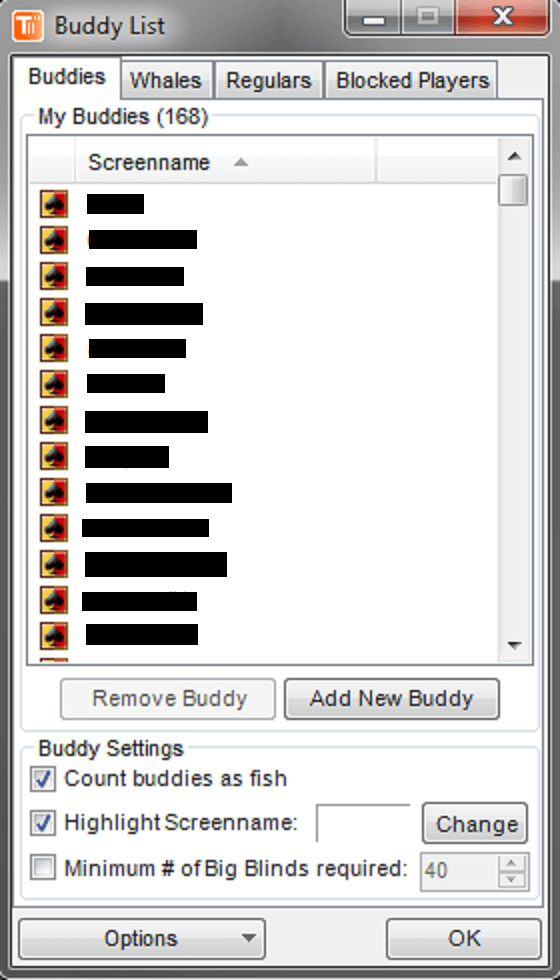 TableScan Turbo-Buddy List